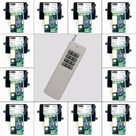 200 3000m Long Distance Remote Control Switch 220v Ac 12 Ch Gang Rf