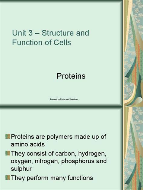 Pdf Biological Molecules Proteins Dokumen Tips