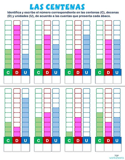 Las Centenas Ficha Para Imprimir TopWorksheets