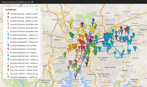 As Faixas De ônibus Em São Paulo Em Um Só Lugar