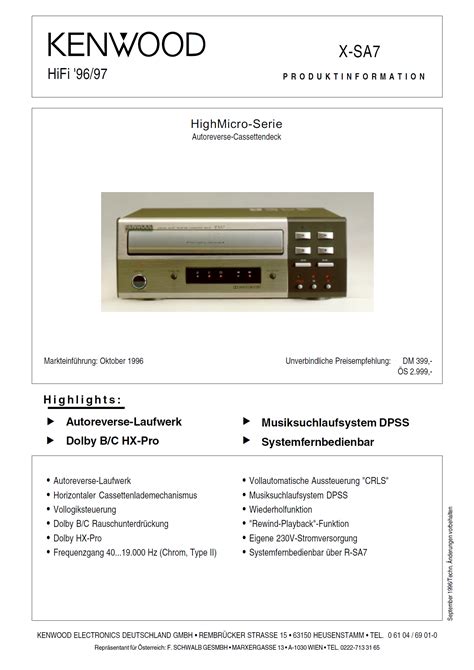 Kenwood X Sa Hifi Wiki