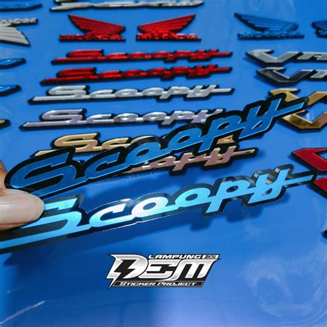 Jual Emblem Honda Scoopy Timbul Logo Motor 3D Akrilik Variasi