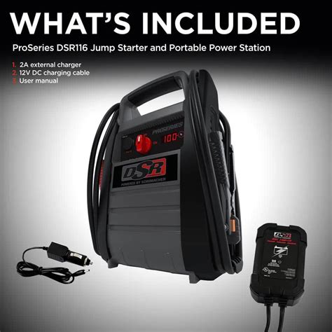 Schumacher Jump Starter Dsr Proseries Automotive 12 Volt 2200 Peak Amp Inverter Amplifiers