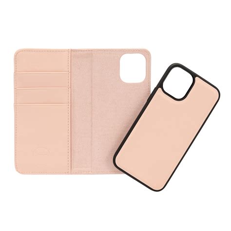 IPhone 12 Leather Wallet Case Nude Fone Express