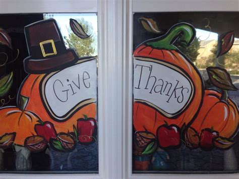 Thanksgiving Holiday Window Painting