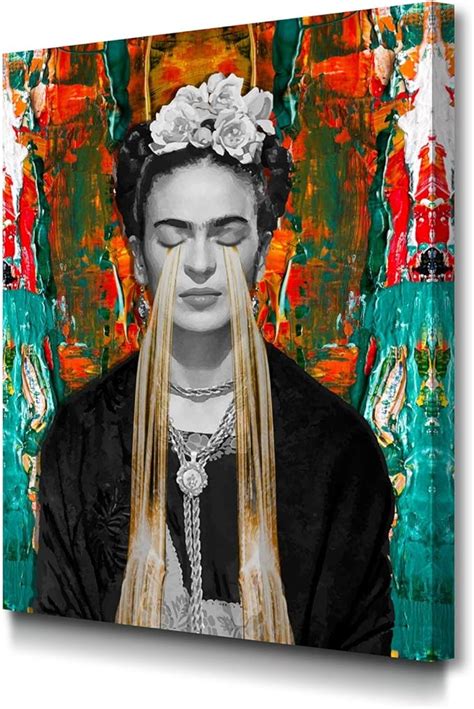 Foto Canvas Impression Sur Toile Frida Kahlo 30 X 40 Cm Tableau