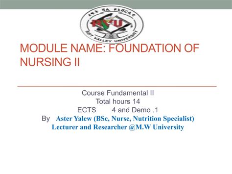 Fundamental Of Nursing Ii Unit Onepptx