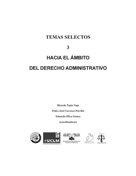 Ambiental TEMAS SELECTOS 3 HACIA EL ÁMBITO DEL DERECHO ADMINISTRATIVO