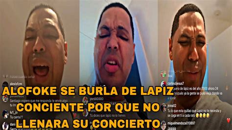 ALOFOKE SE BURLA DE LAPIZ CONCIENTE POR QUE NO LLENARA SU CONCIERTO