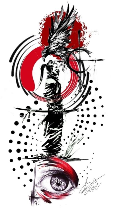 An Artistic Painting With Black And Red Colors