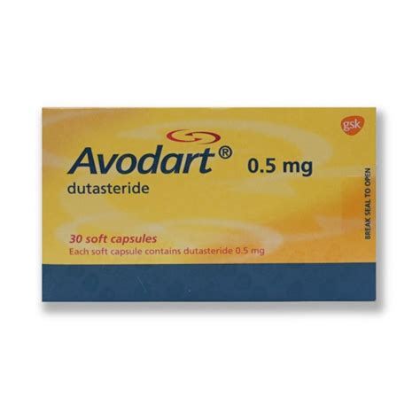 Avodart 05mg 30 Capsules Gsk