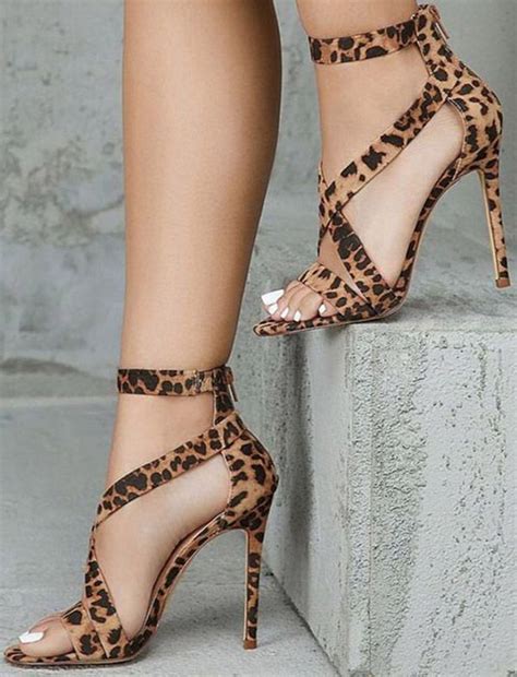 Leopard Sandals💖💖 Pretty Shoes Beautiful Shoes High Heel Sandals