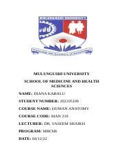 MULUNGUSHI UNIVERSITY.docx - MULUNGUSHI UNIVERSITY SCHOOL OF MEDICINE ...