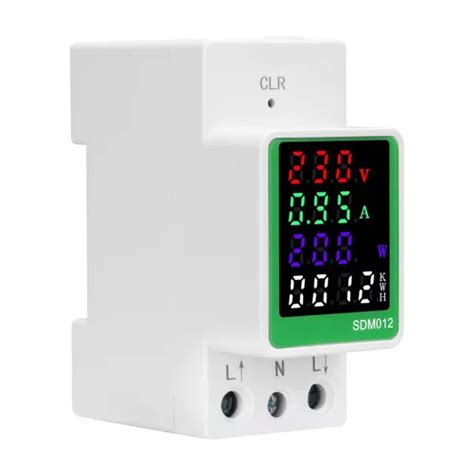 MISURATORE DI POTENZA AC Monitor Frequenza Di Tensione Watt KWH DIN