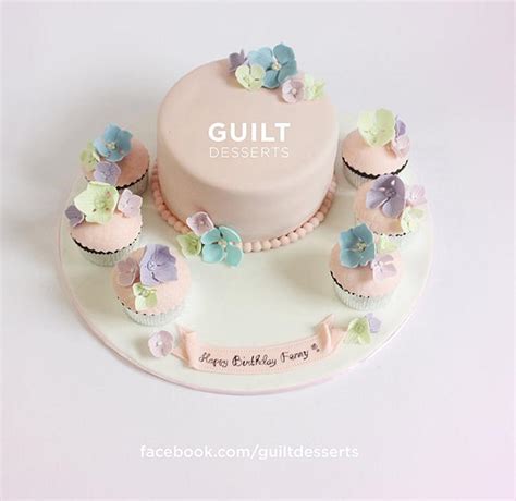 Hydrangea Decorated Cake By Guilt Desserts Cakesdecor