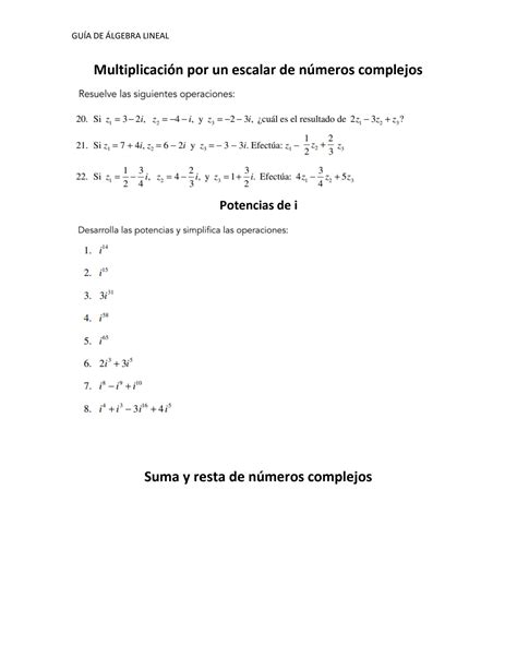 Solution Gu A De Lgebra Lineal Studypool