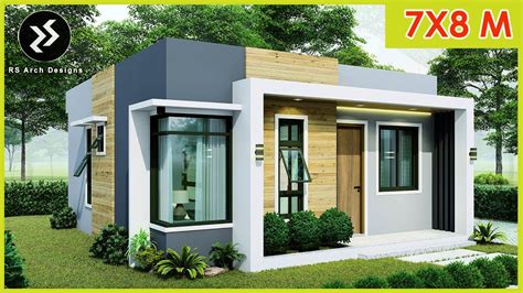 2 Bedroom Box Type House Design Idea 7x8 Meters Simple House Design