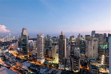 Makati City Skyline, Manila - Philippines. Makati Skyline at night ...