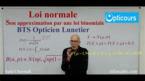 LOI NORMALE ET SON APPROXIMATION PAR UNE LOI BINOMIALE EN BTS YouTube