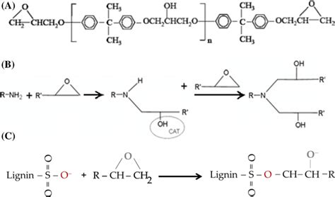 A Chemical Formula Of Epoxy Resin B Crosslinking Reaction Of Epoxy