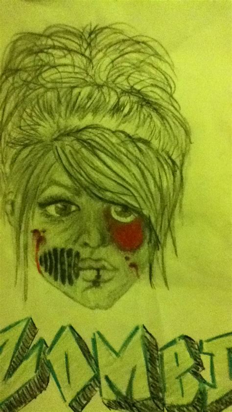 Zombie drawing self portrait | Zombie drawings, Drawings, Zombie