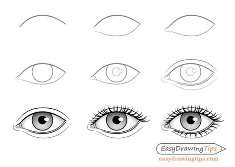 How to Draw an Eye Step by Step | Eyeball drawing, Easy eye drawing ...