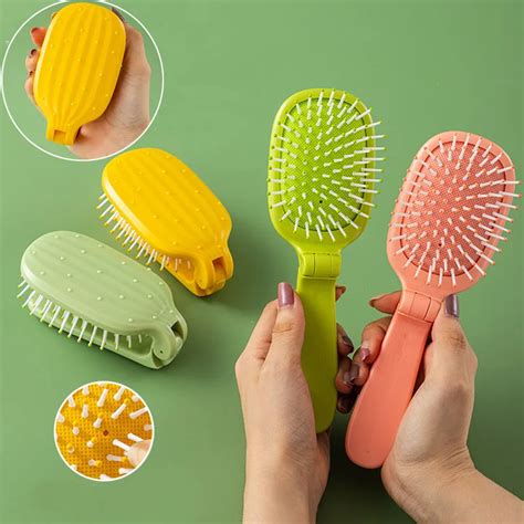 Portable Folding Air Cushion Comb Mini Massage Scalp Air Bag Comb Anti Static Hairbrush Salon