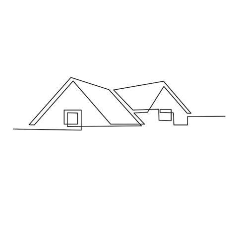 Premium Vector Continuous Line Drawing Of Exterior Appearance Of The