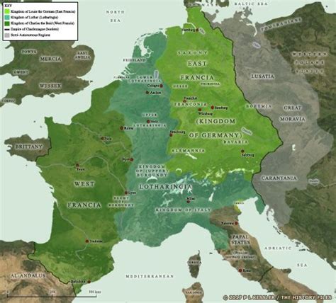 The Partition Of The Frankish Empire In Ad 843 Also Resulted In The