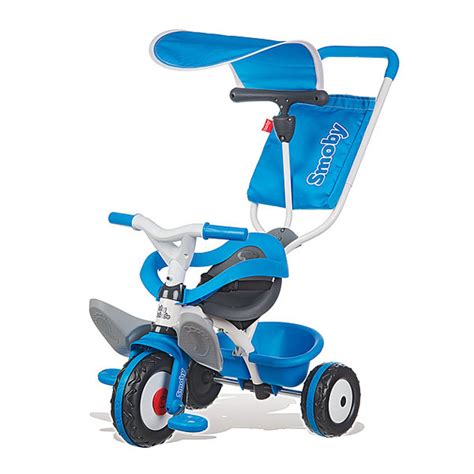 Tricycle Evolutif Baby Balade 2 Roues Silencieuses Bleu Smoby King