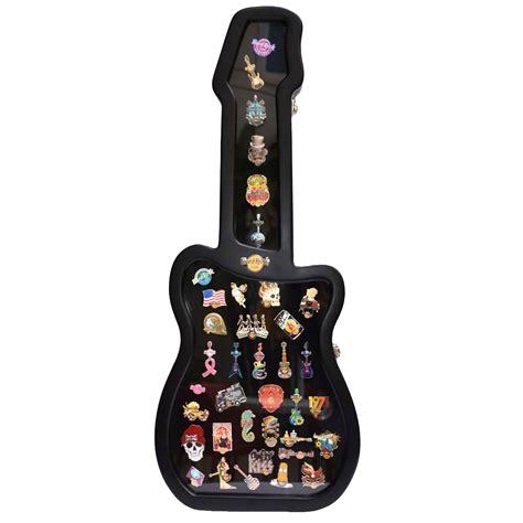 Guitar Shaped Pin Display Case Online Rock Shop