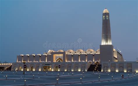 Imam Abdul Wahab Mosque: the Qatar State Grand Mosque Mosque Stock ...