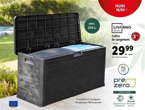 Promo Coffre De Rangement Livarno Home Chez Lidl