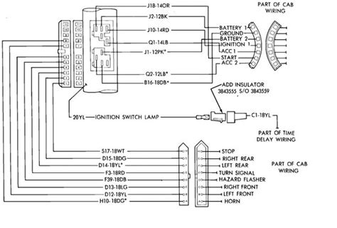 Chevy Truck Steering Column Ignition Switch Diagram