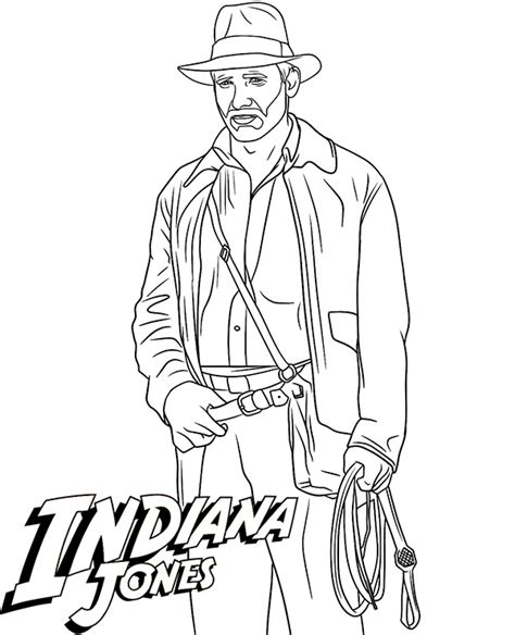 Indiana Jones Coloring Pages Harrison Ford