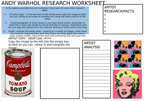 Andy Warhol Lesson Teaching Resources