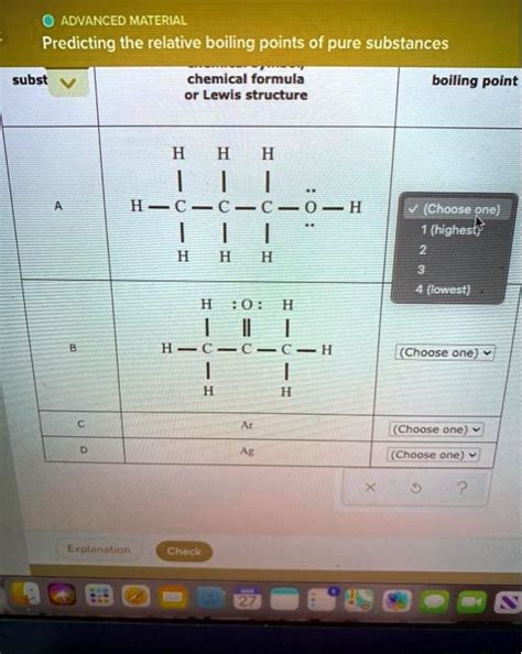Solved Advanced Material Predicting The Relative Boiling Points Of