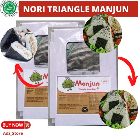 Jual ONIGIRI Wrapper Triangle Manjun Per Lembar Halal Lembar Rumput