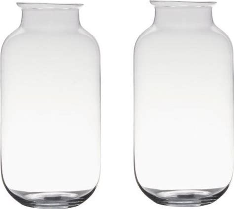 Set Van X Stuks Transparante Home Basics Vaas Vazen Van Glas X