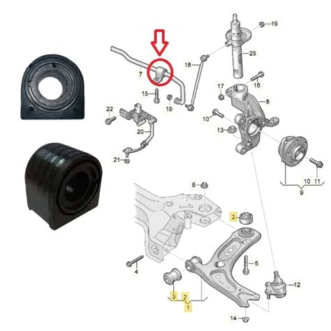 Kit Bucha Barra Estabilizadora Dianteira Mm Audi Vw A Q Golf