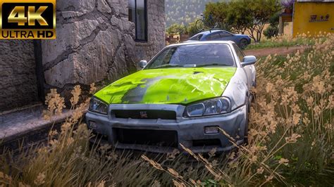 Rebuilding Nissan Skyline Gt R R34 Forza Horizon 5 Gameplay 4k 60 Fps Trustmaster T248