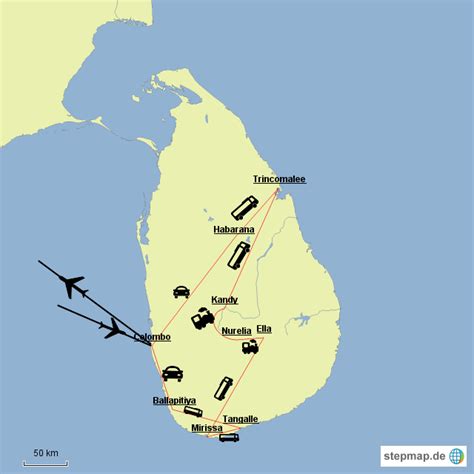 Stepmap Sri Lanka Landkarte F R Asien