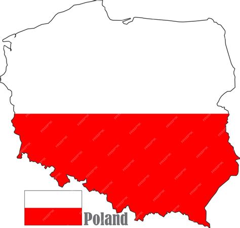 Premium Vector | Poland Map and Flag