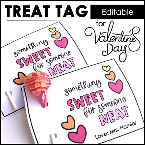 Valentine S Day Gift Tag Student Gift Card Lollipop Tag For