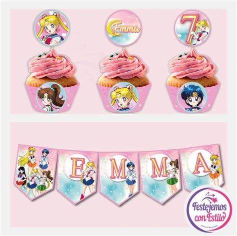 Kit Imprimible Personalizado Sailor Moon Festejemos Con Estilo