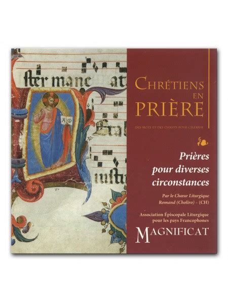 CD Prières pour diverses circonstances Editions jésuites