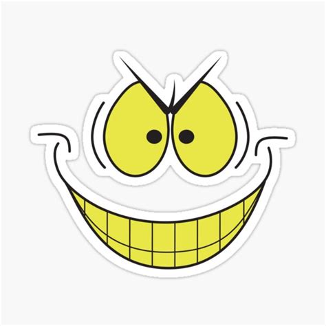 Smiley Face Evil Super Villain Genius Plotting Smile Sticker By