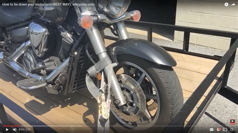 How To Tie Down Your Motorcyclebest Way Youtube