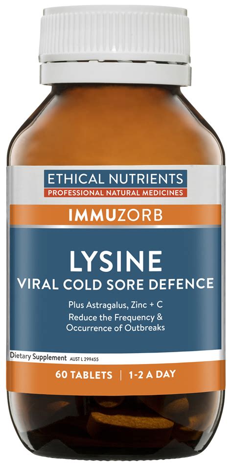 Lysine Cold Sore Defence 60 Tablets - Gunnedah Karen Carter Chemist