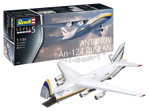 Antonov AN 124 Ruslan Samoloty cywilne pasażerskie do sklejania